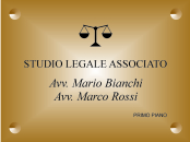 TARGHE STAMPATE IN OTTONE SATINATO